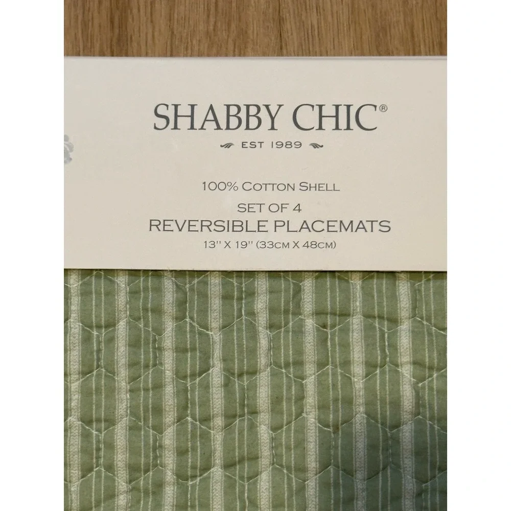 SHABBY CHIC‎ PLACEMATS BEES FLOWERS  13 X 19 100%  COTTON NWT